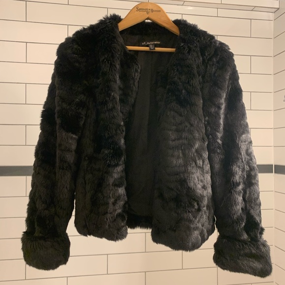 Fur (Faux) Cropped Coat - Picture 1 of 7